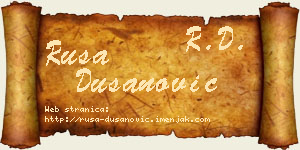 Rusa Dušanović vizit kartica